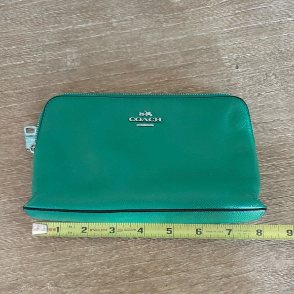 Coach Handbags - Coach green leather pouch